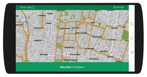The retro map style