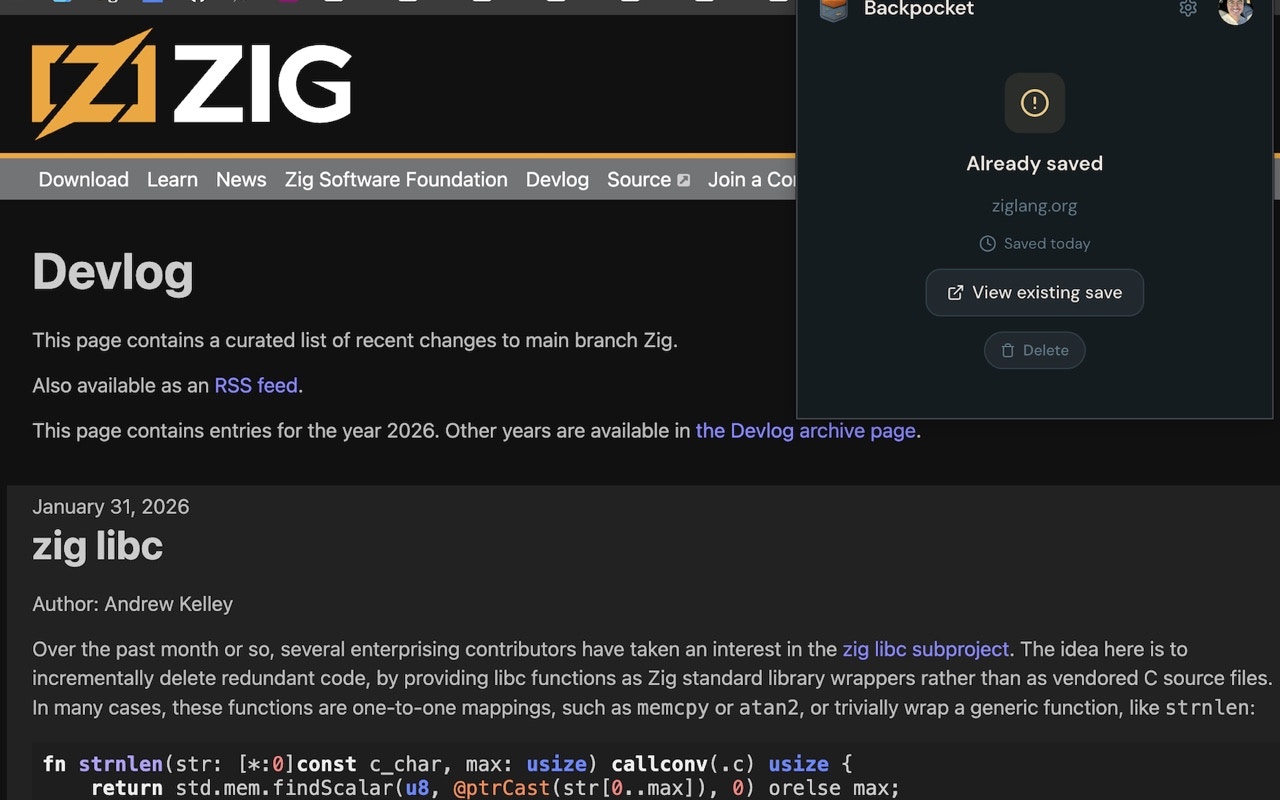 Backpocket extension — duplicate detected