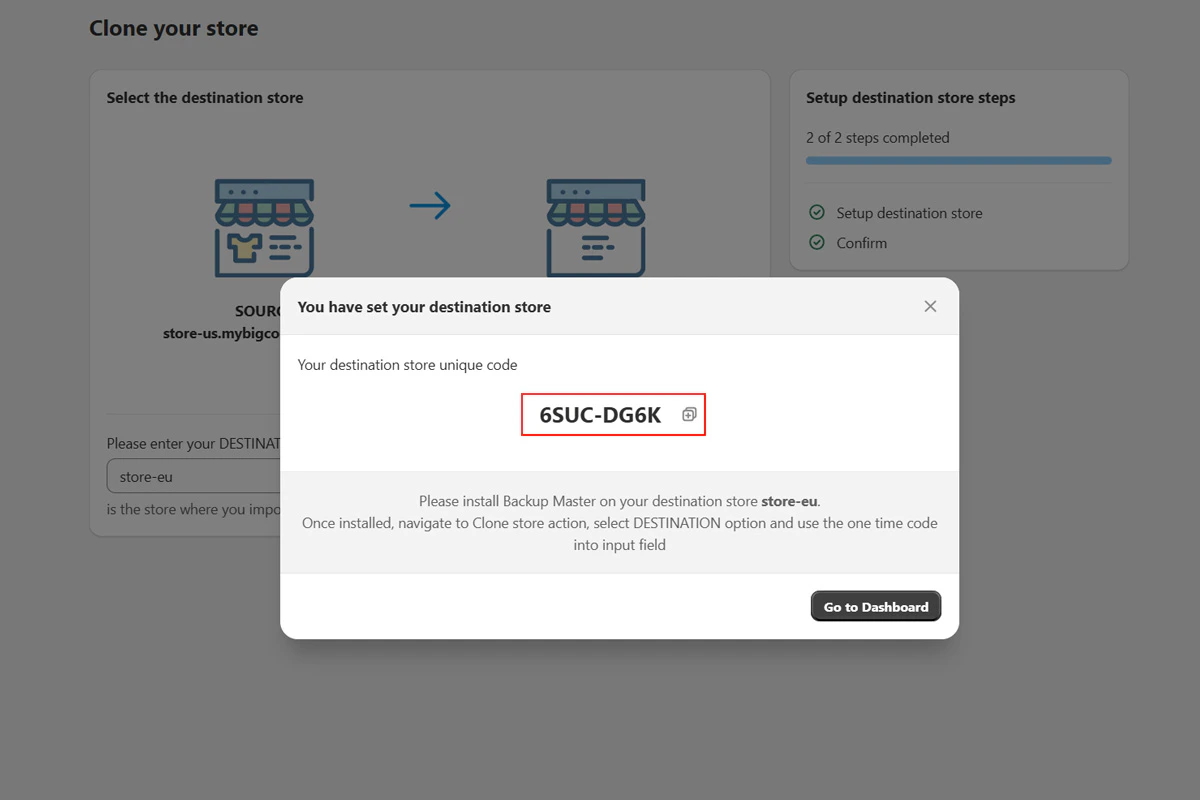 Generated clone code to copy