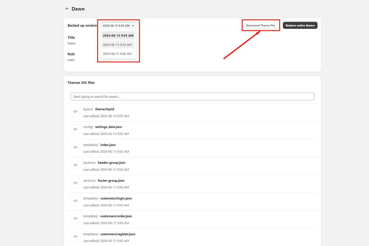 Download theme as ZIP file