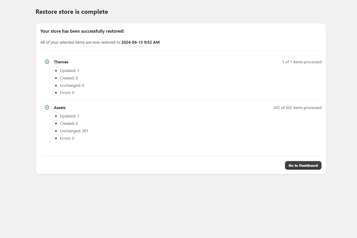 Theme restoration completed successfully