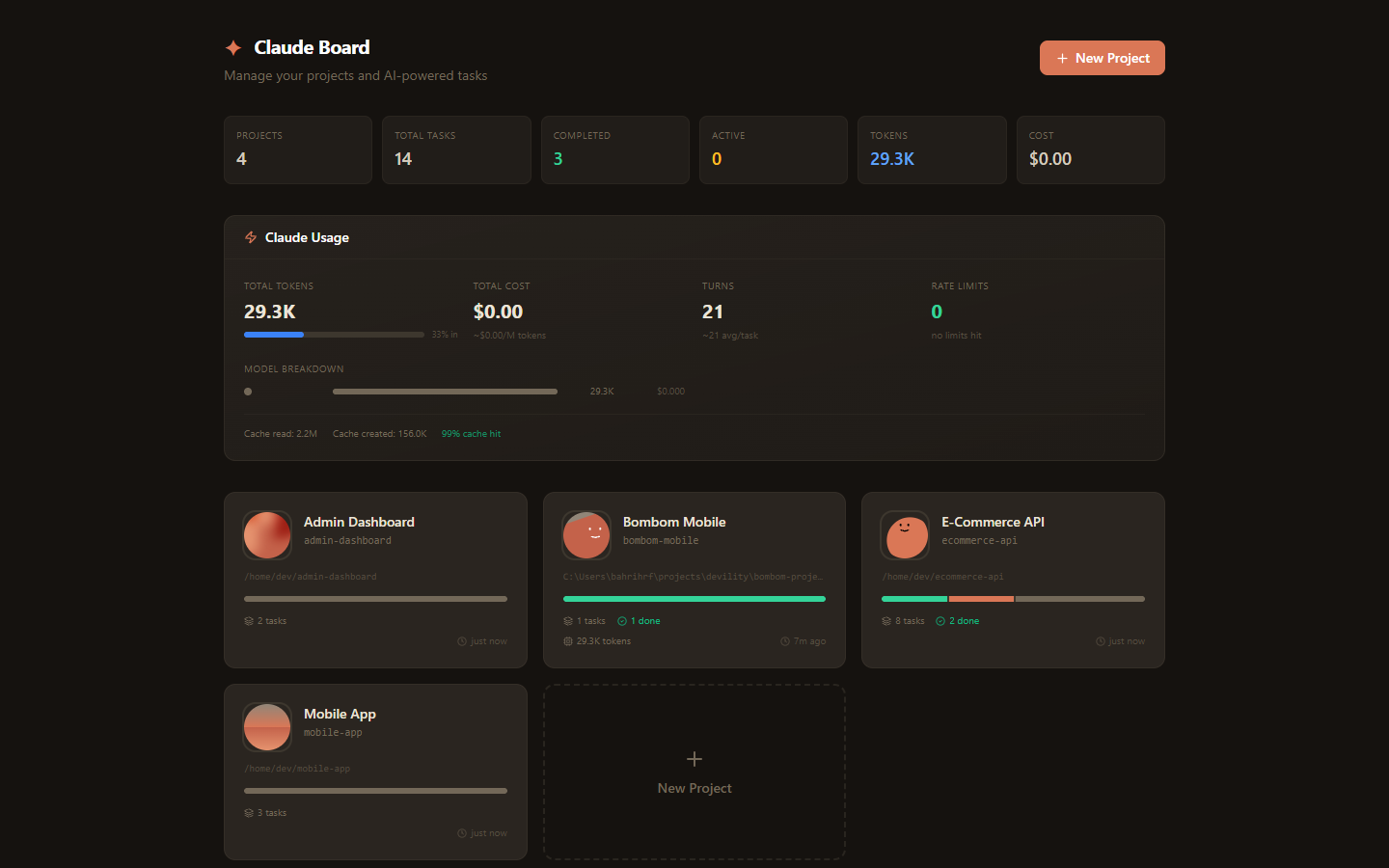 Claude Board Dashboard