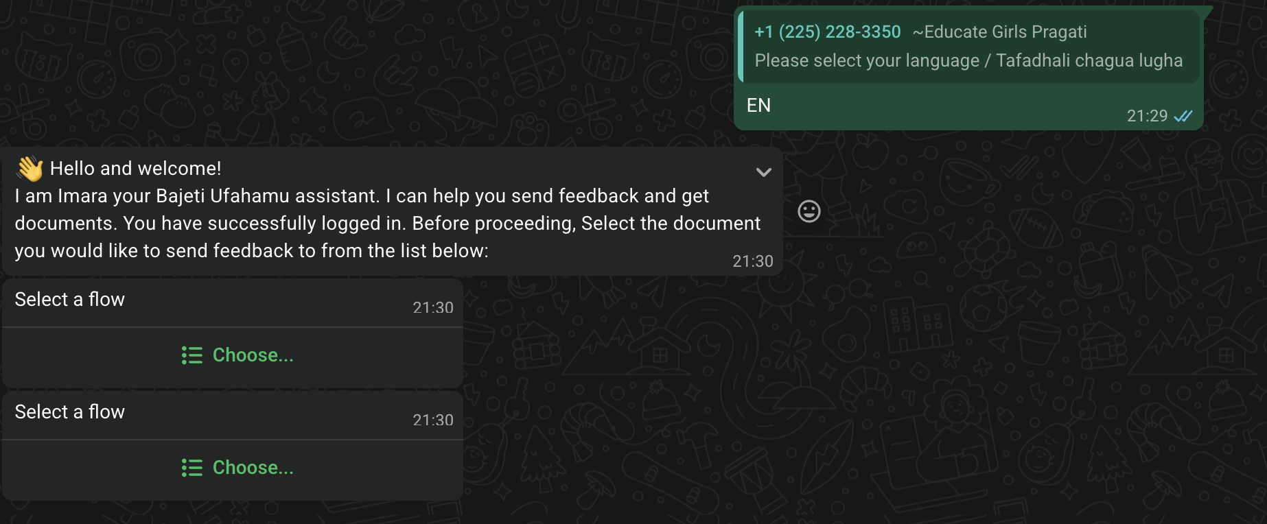 List of flows scoped to the user's role