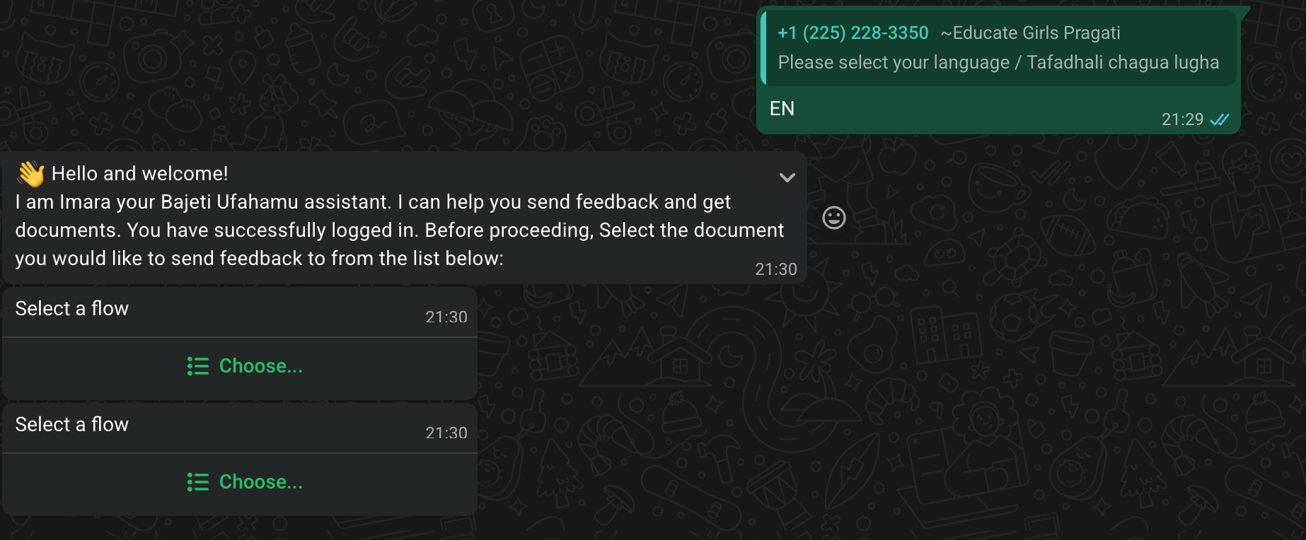 List of flows scoped to the user's role