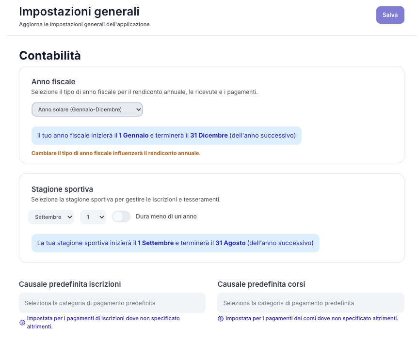 Altro periodo (personalizzato)