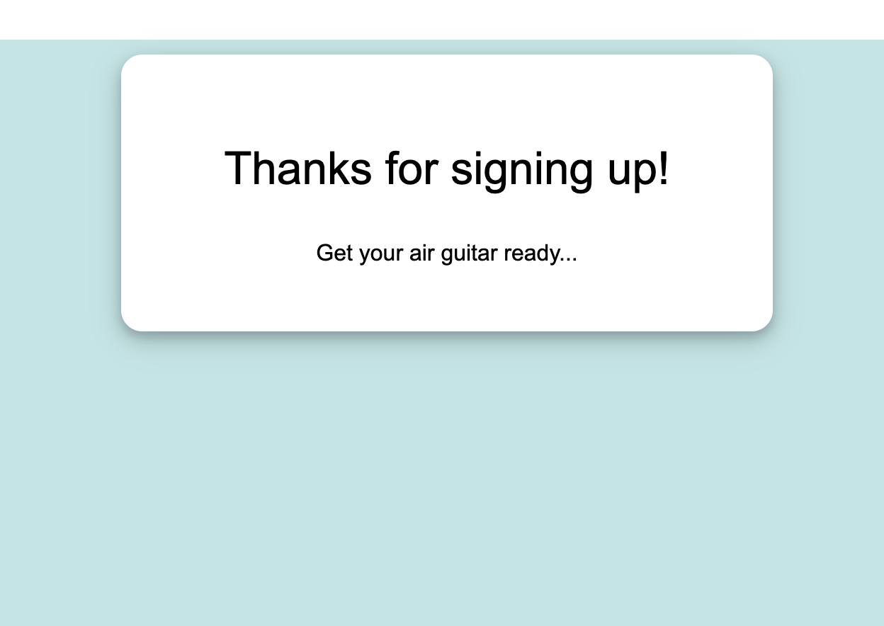 Bango music activation page