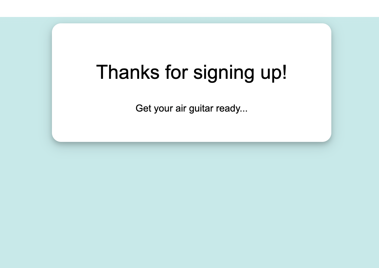 Bango music activation page