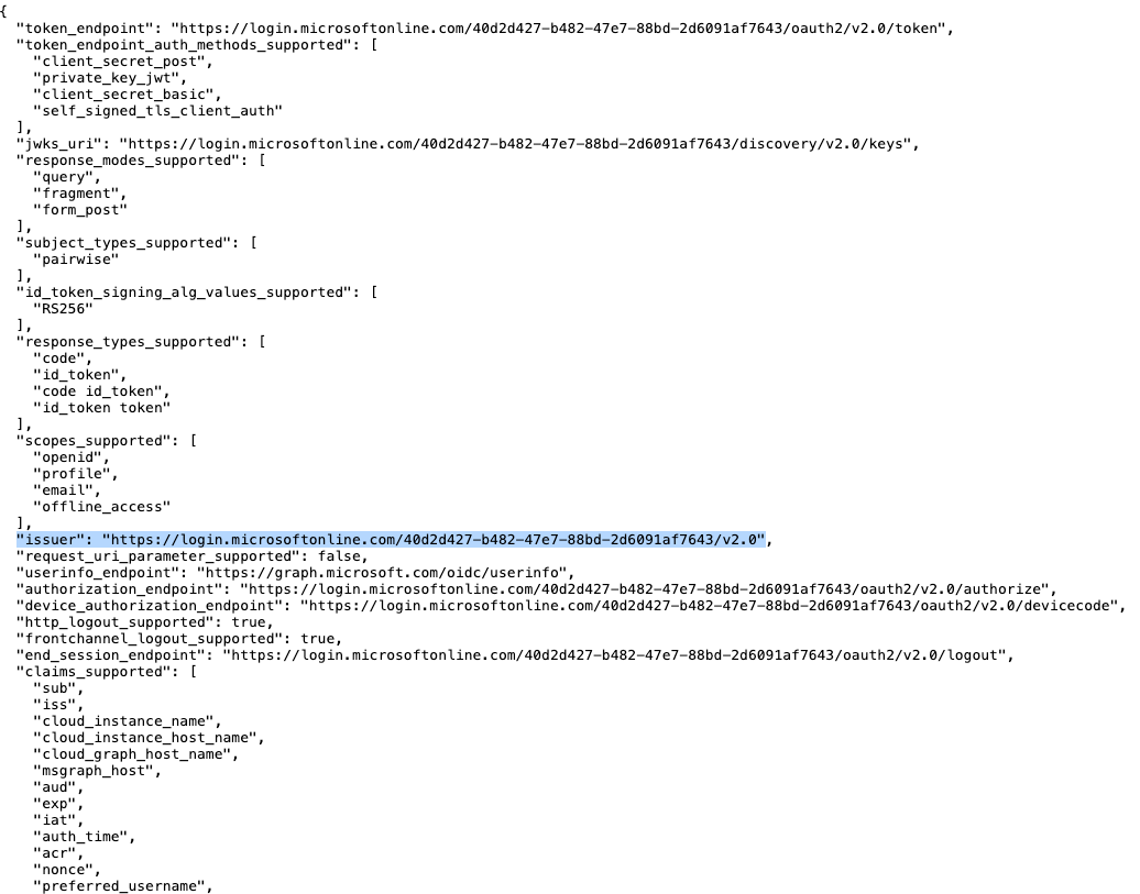 Entra Endpoints side panel listing OAuth, OpenID, SAML, and Federation metadata URLs