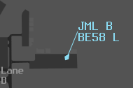 Aircraft tag on the Ground Map showing a B next to the callsign