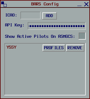 Runway Profiles button in config