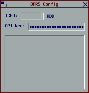 vatSys BARS configuration window