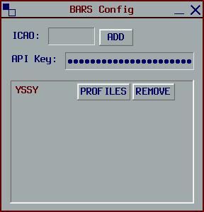 Runway Profiles button in config