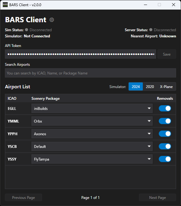BARS Pilot Client interface