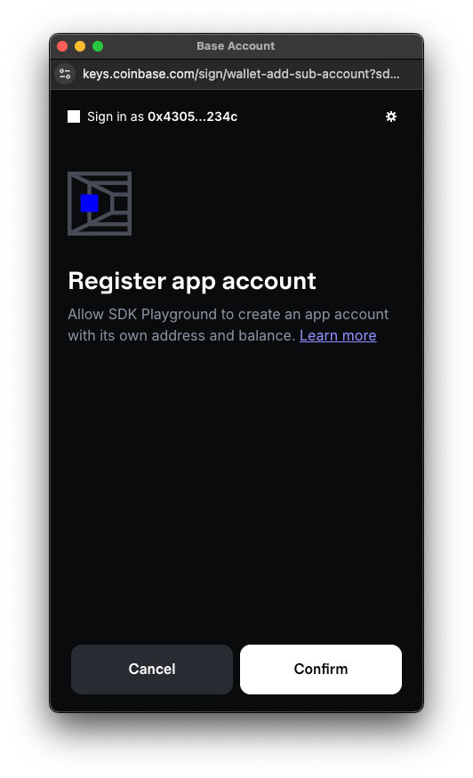 Sub Account Creation Flow