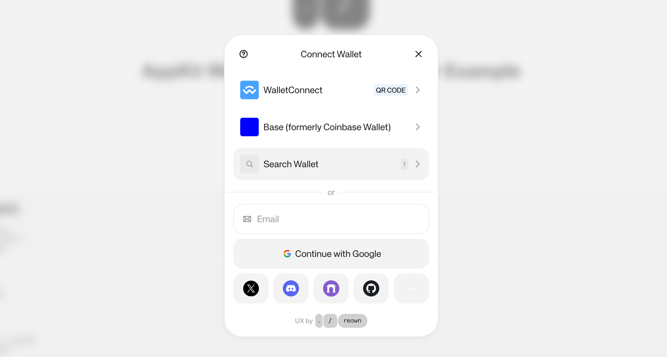Reown AppKit with Base Account