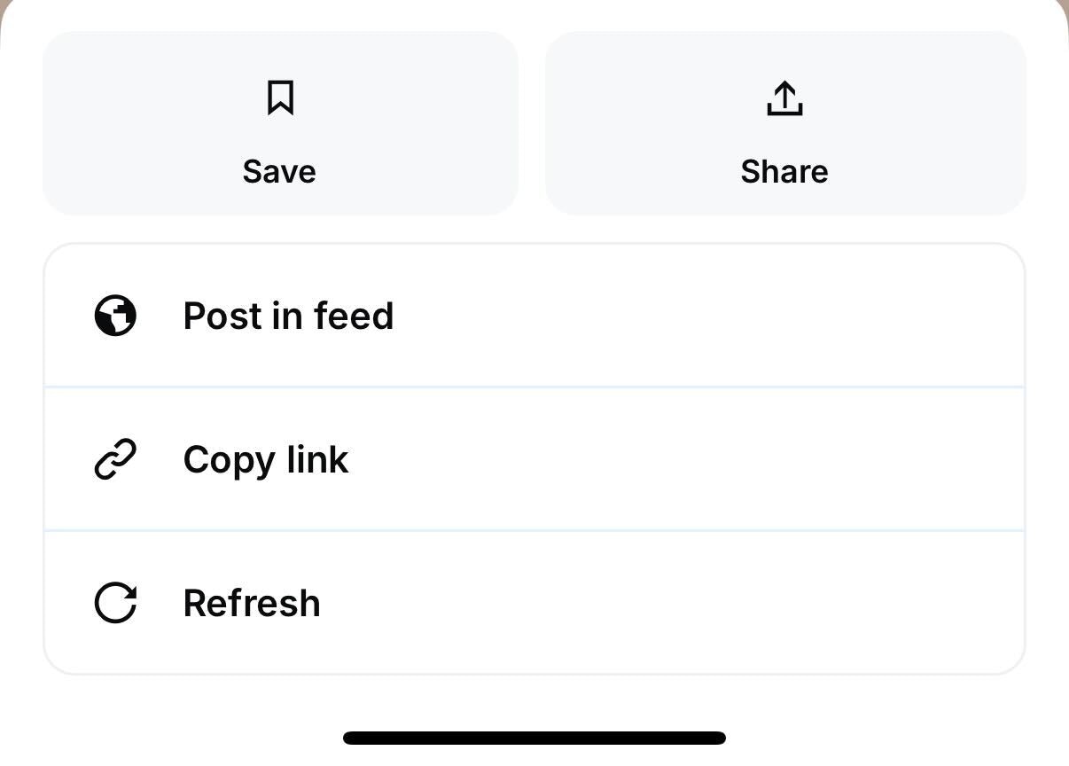Share button in Base app