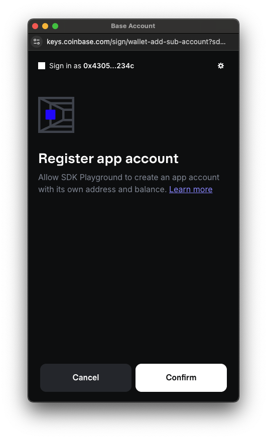 Sub Account Creation Flow