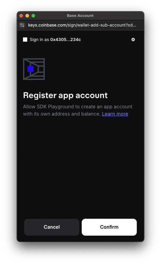 Sub Account Creation Flow
