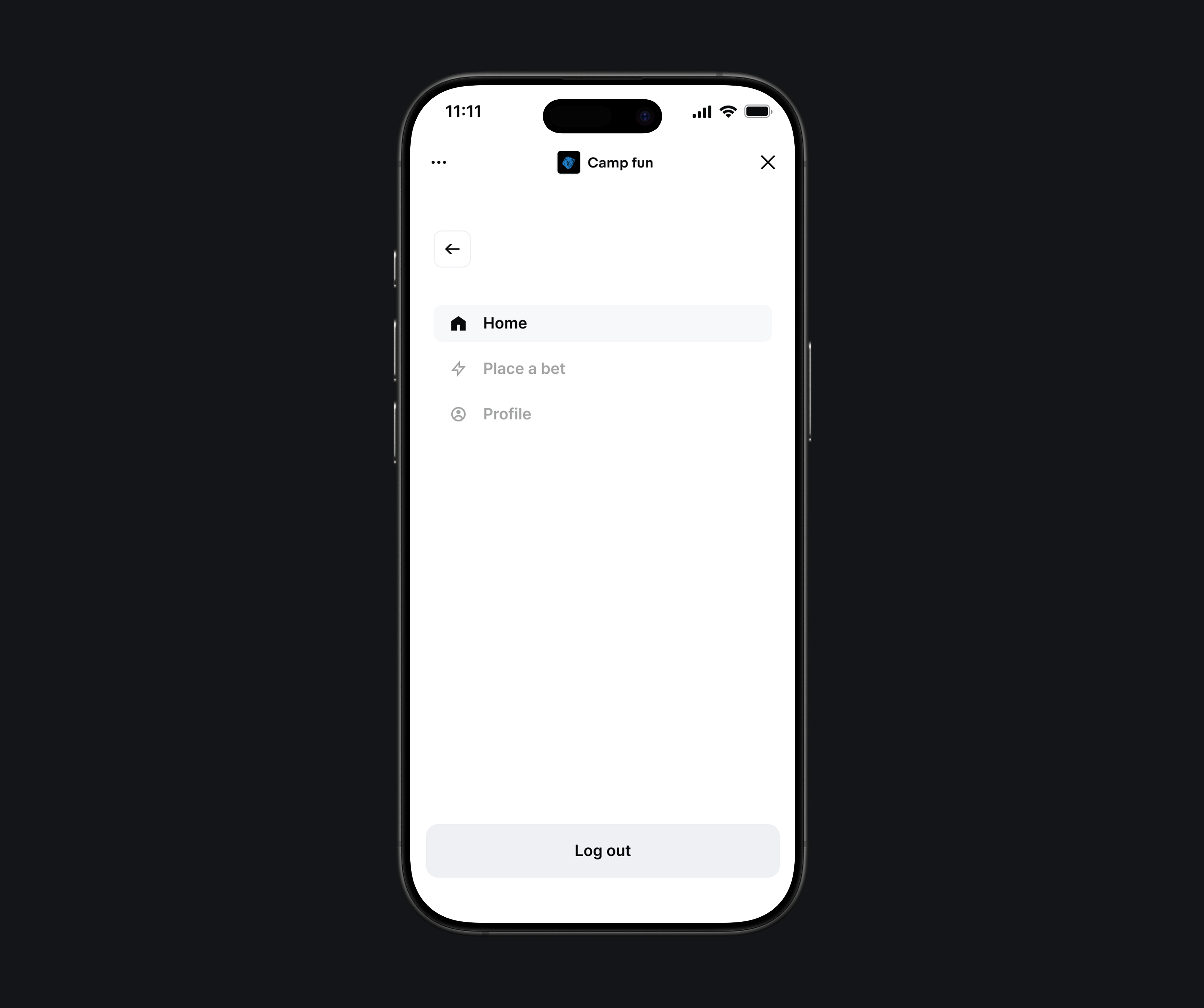 Side navigation menu example