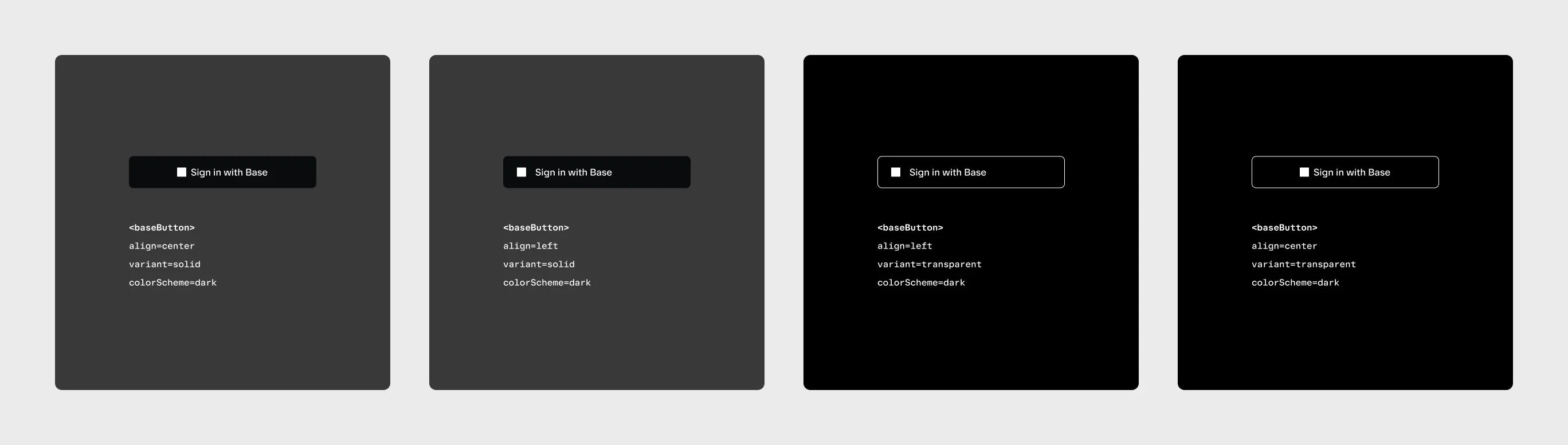 Sign in with Base Dark Mode
