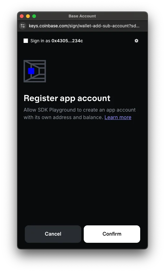 Sub Account Creation Flow