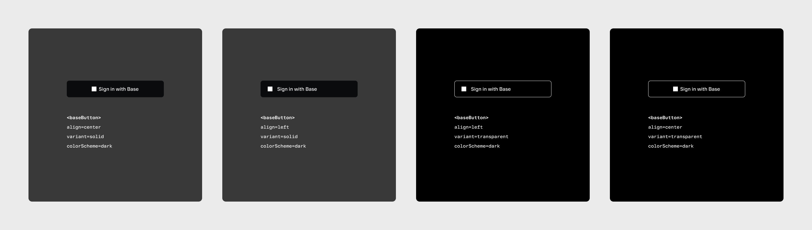 Sign in with Base Dark Mode