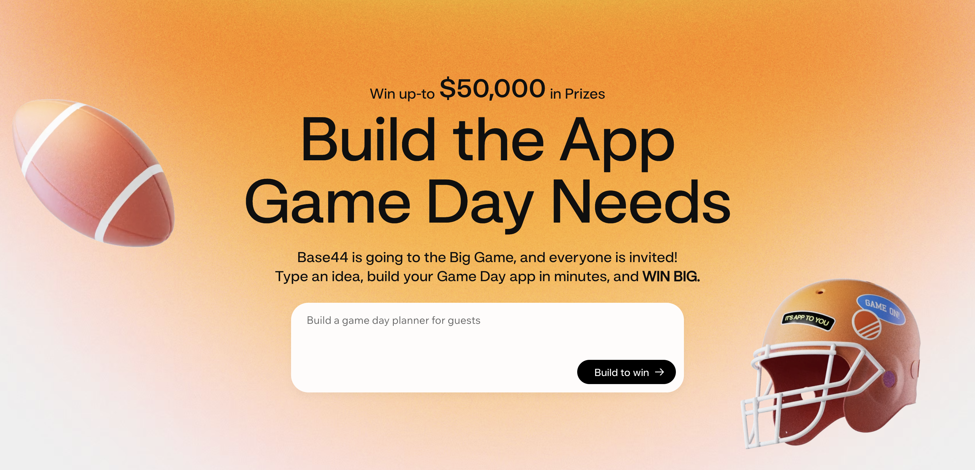 Big Game app contest - Base44 Support Documentation