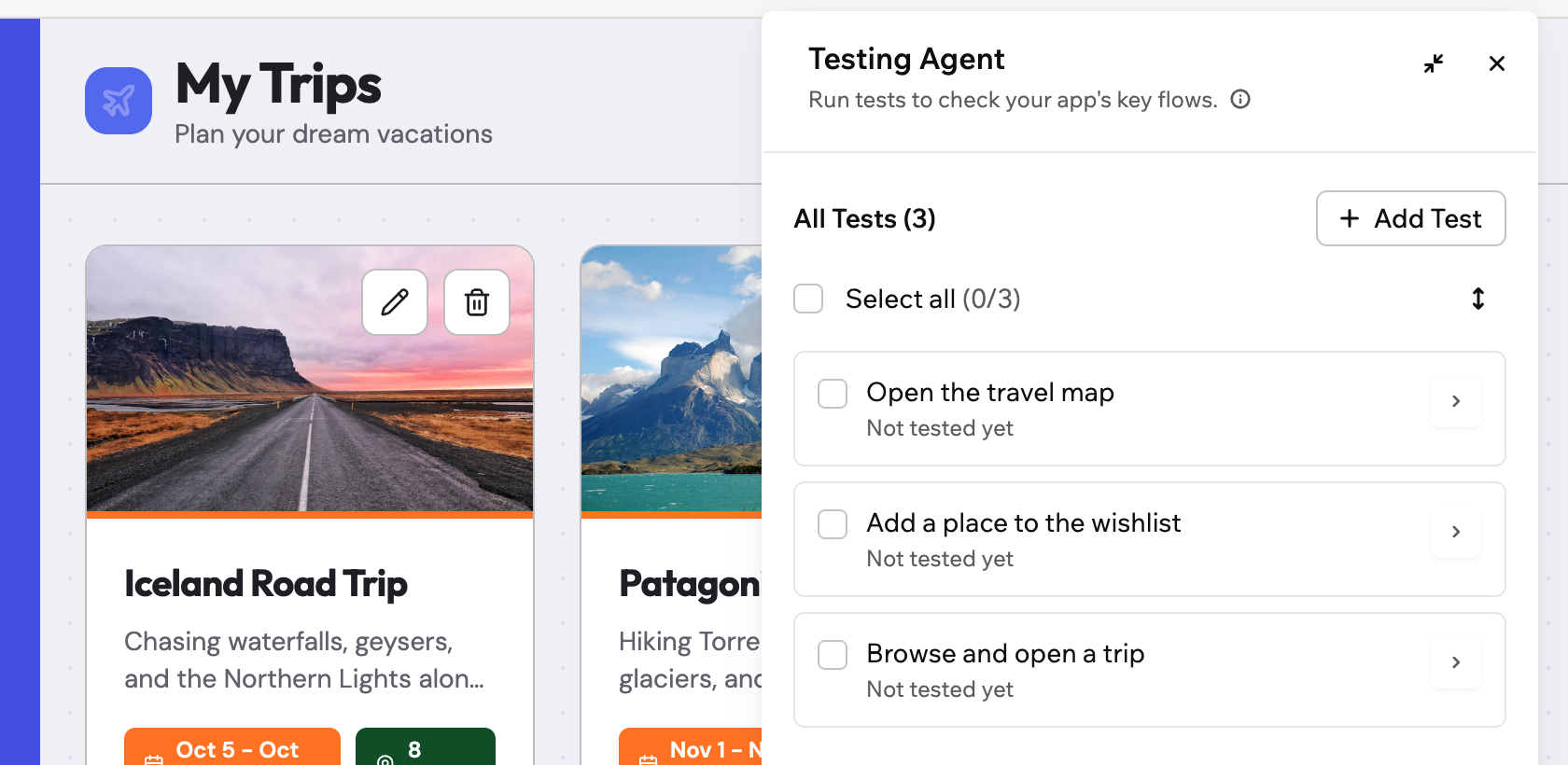Testing your app's flows - Base44 Support Documentation
