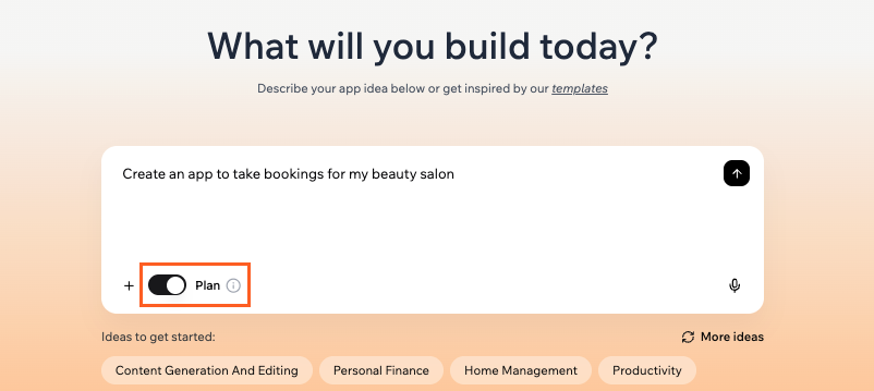 Using plan mode from the first prompt