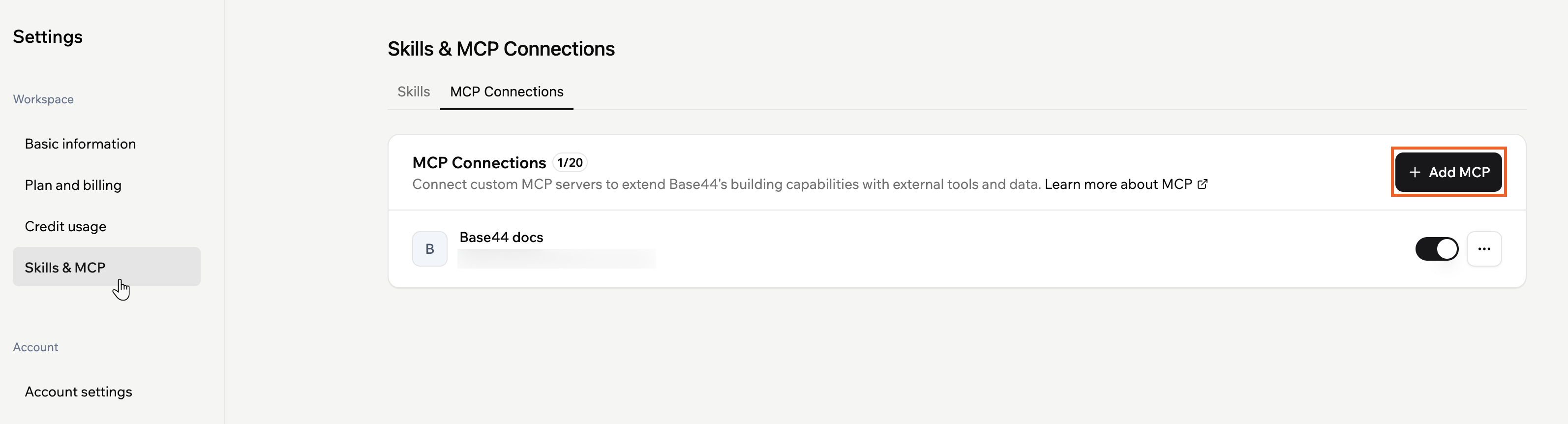 Adding MCP servers for context for the builder
