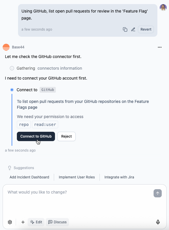 Using the GitHub connector - Base44 Support Documentation