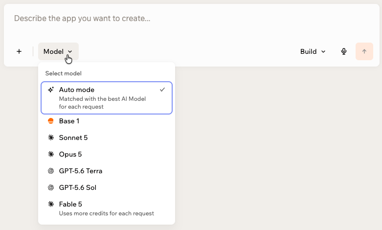 Choosing an AI model from your first prompt
