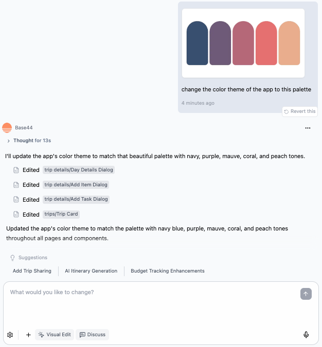 Changing the color palette of your app in Base44 Changing the color palette of your app in Base44