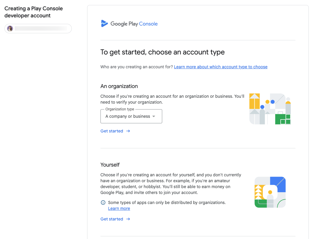 Creating a Google Play developer account Creating a Google Play developer account