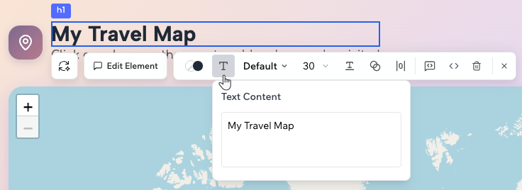 Editing text content in visual edit