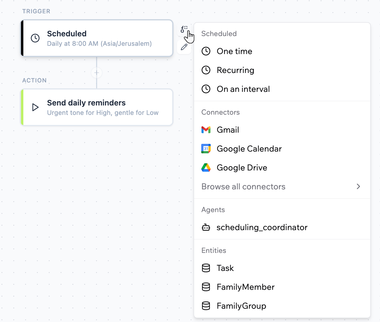 Replacing a workflow's trigger