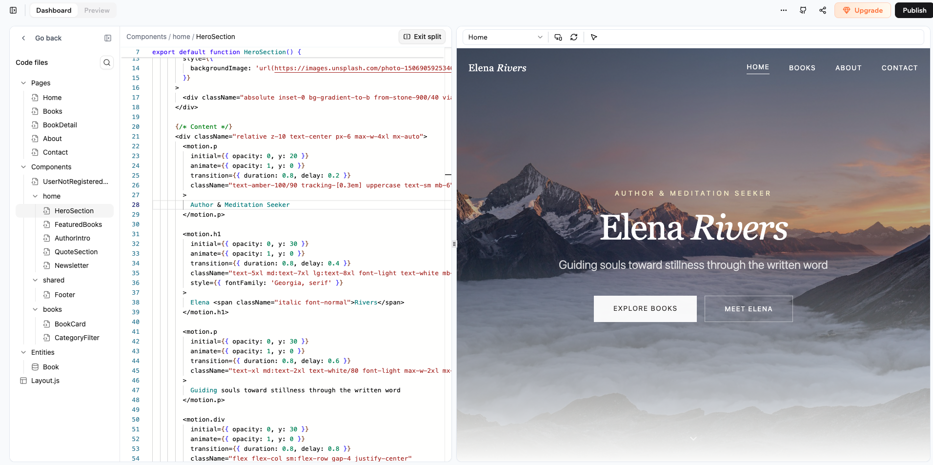 Editing your app's code in Base44