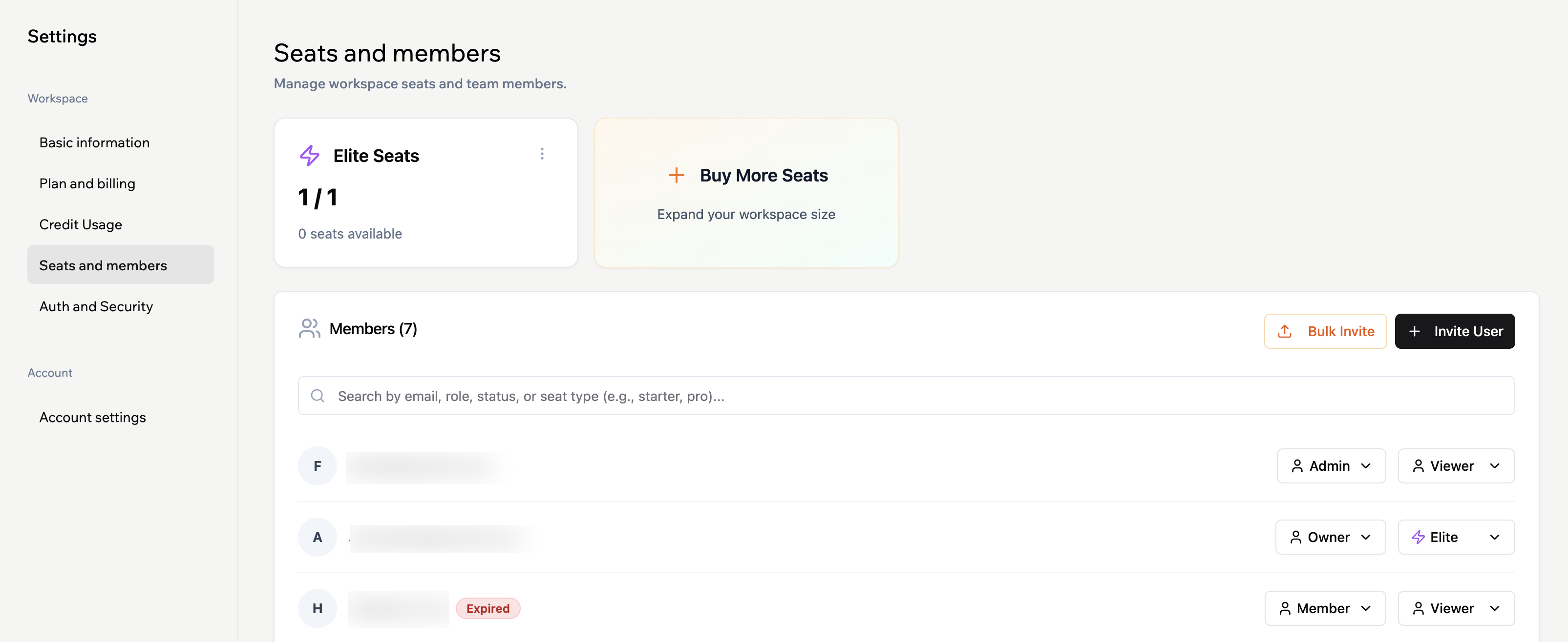 Purchasing seats for your shared workspace