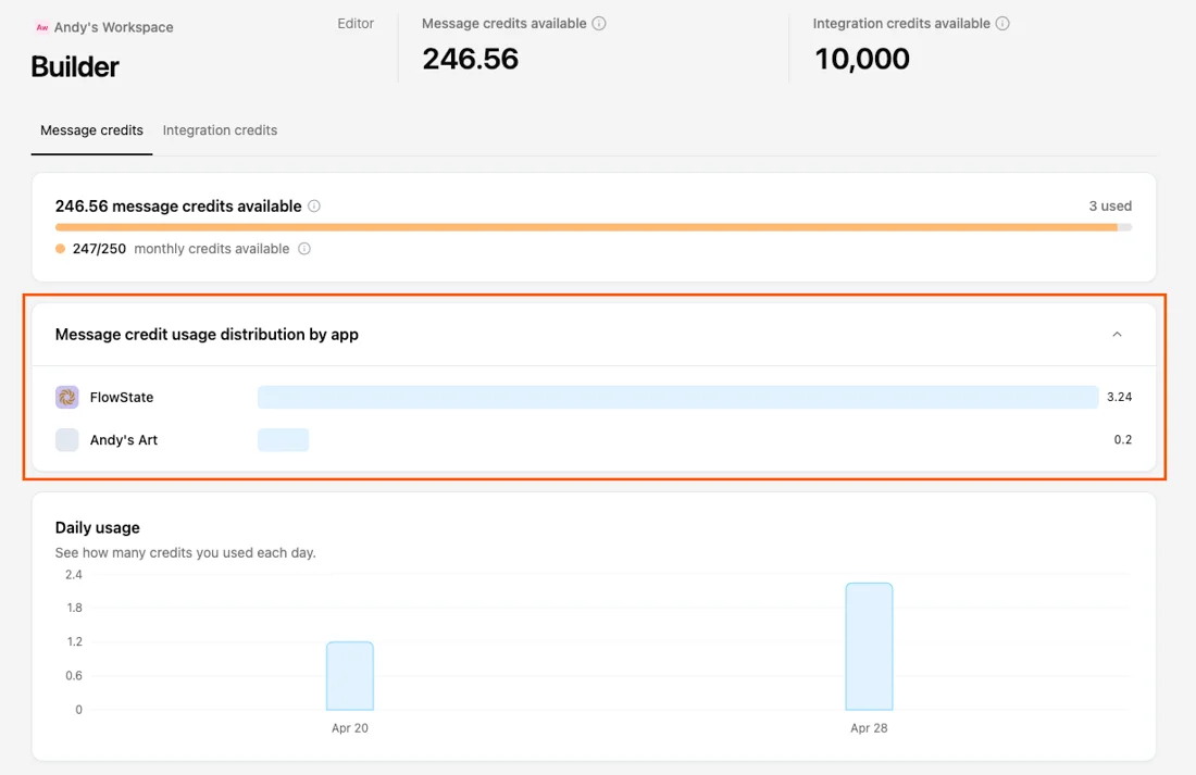 Credits - Base44 Support Documentation
