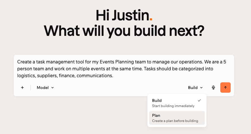 Using plan mode from the first prompt