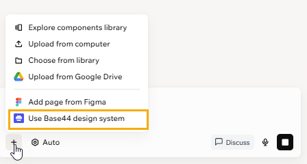 Applying your design system from the AI chat