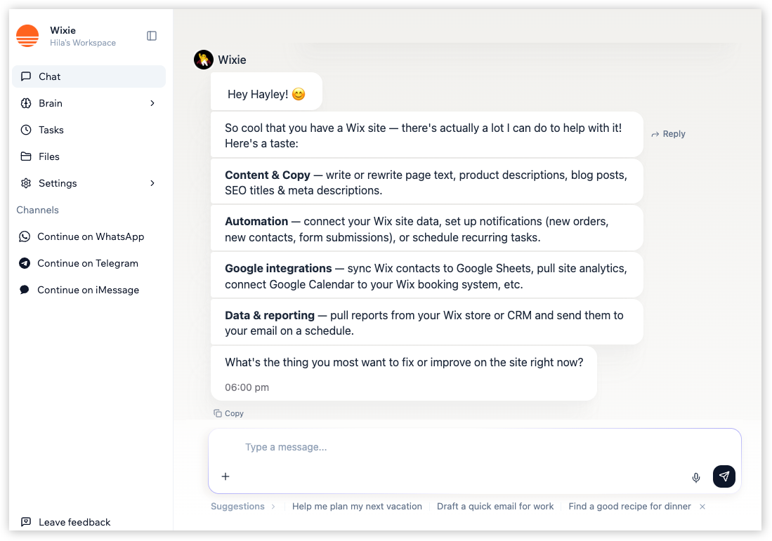 Starting a Superagent chat to create and configure it