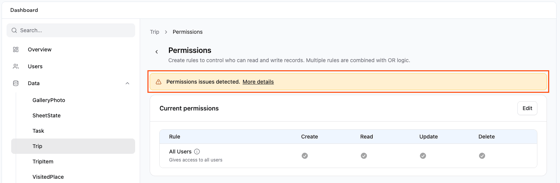 Permission And Data Example Managing data permissions - Base44 Support Documentation