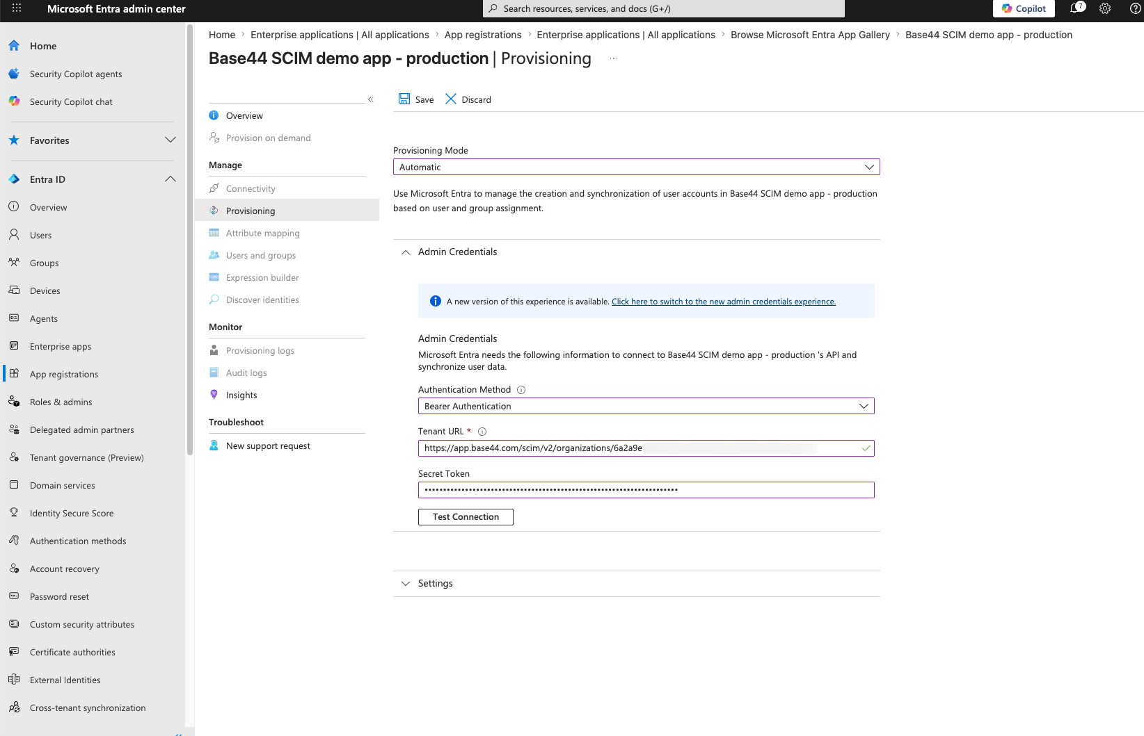 Setting up SCIM provisioning for Microsoft Entra ID - Base44 Support ...