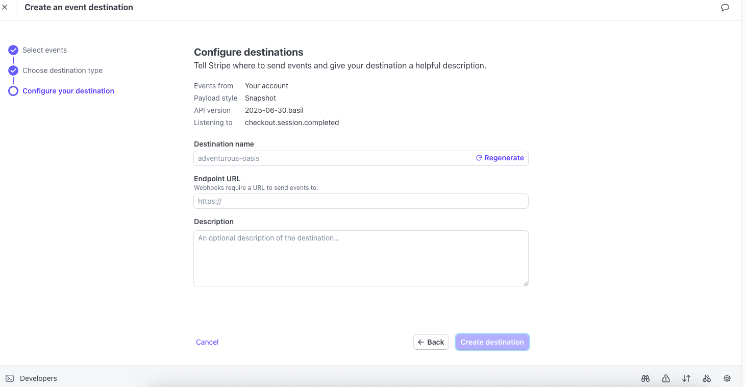 6 Configure Destination Pn