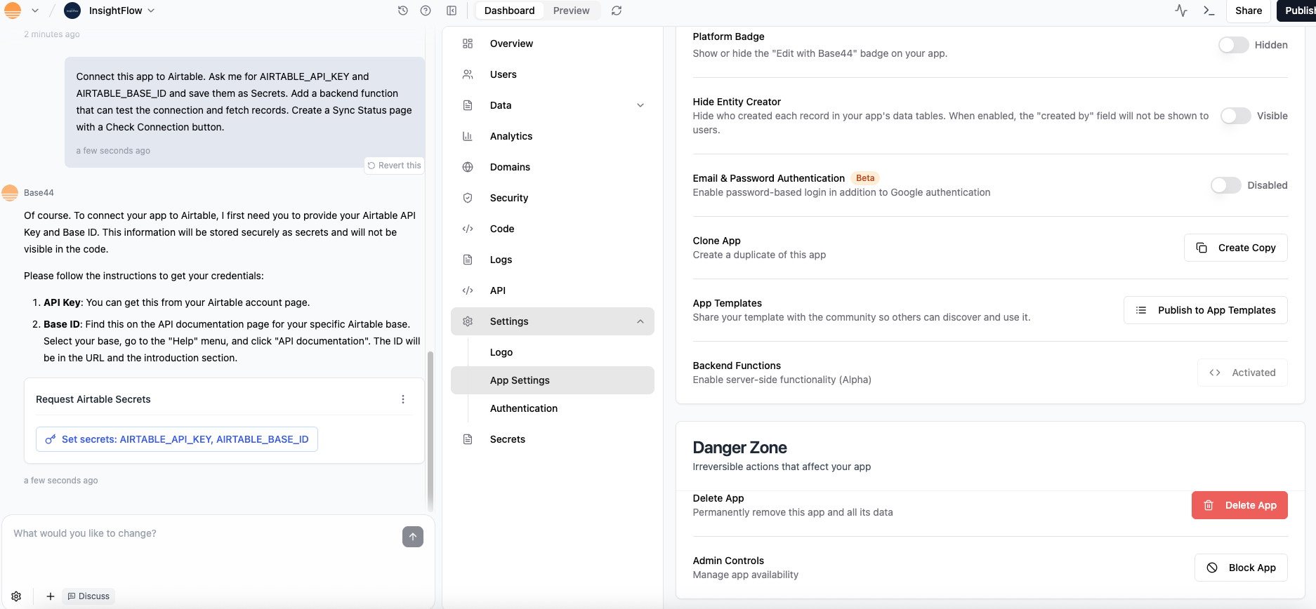 Connect Airtable App Pn