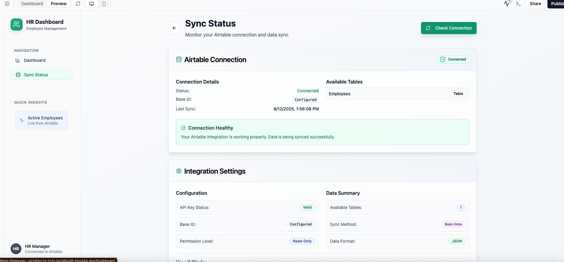 HR Dashboard Sync Pn