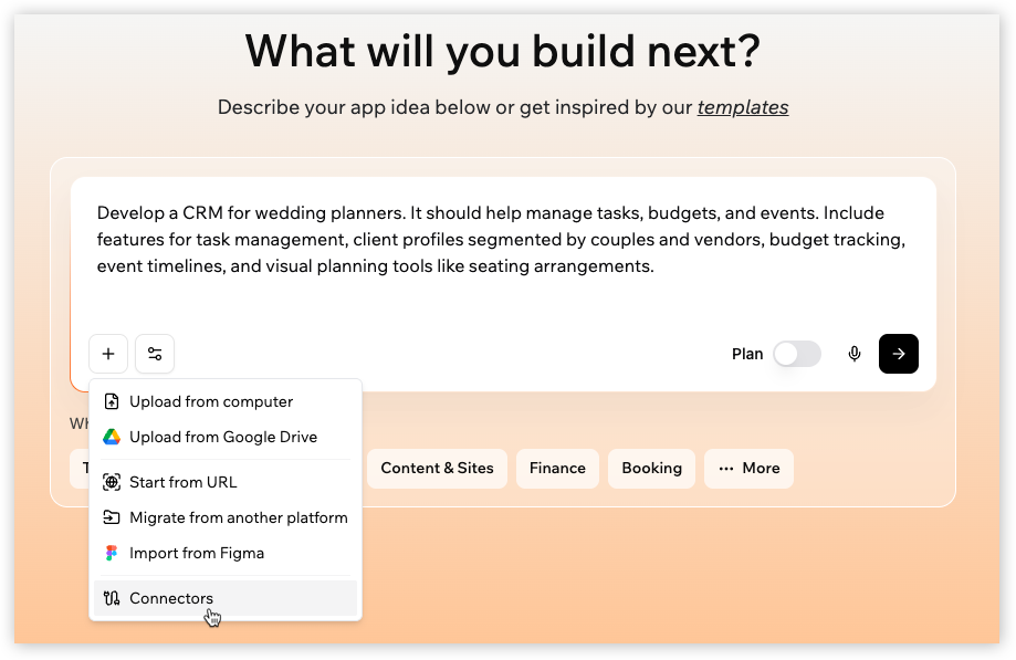 First Prompt Connectors