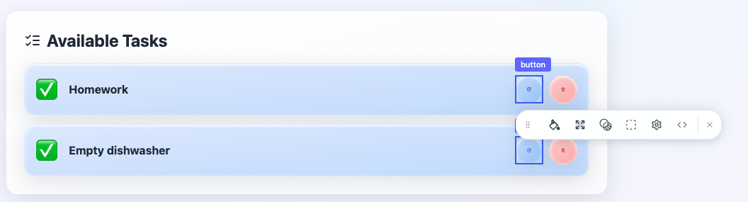 Bulk design changes using Visual Edit in Base44