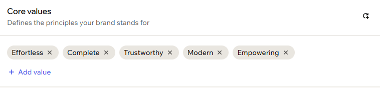 Adding your core values